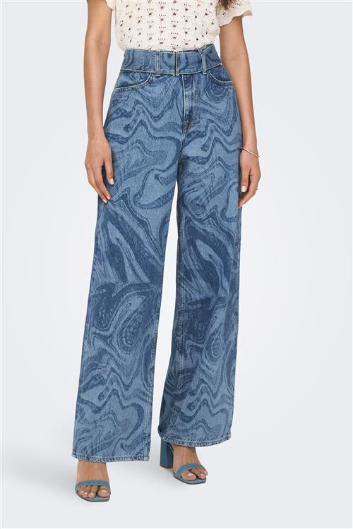 Esther Hope Print - Medium Blue Denim - 30/32 - ONLY