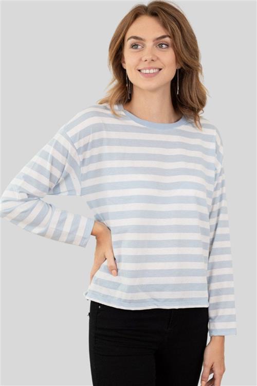 Nelli Langærmet Trøje - Lyseblå - Dame - M - Vero Moda