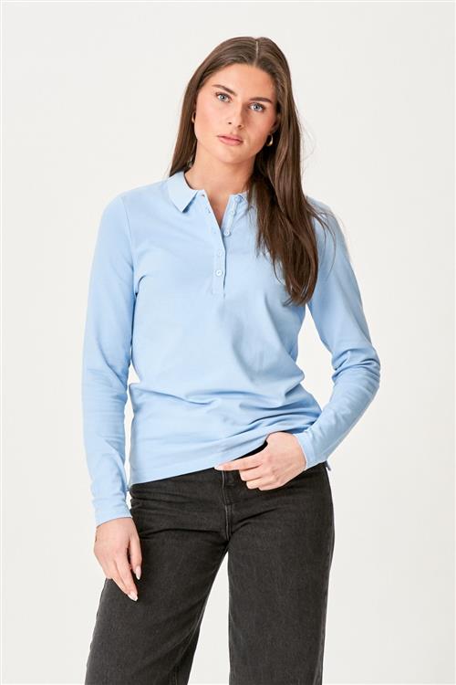 Polo Shirt - Sky Blå - Dame - L - TeeShoppen