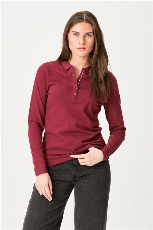 Polo Shirt - Burgundy - Dame - 2XL - TeeShoppen