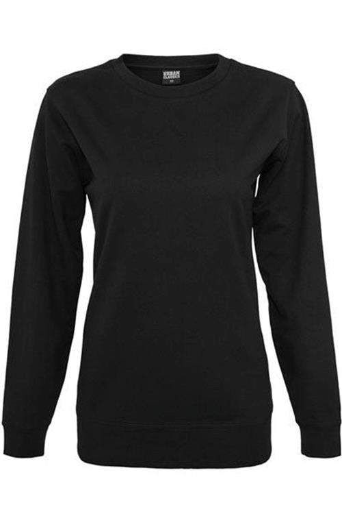 Basic Crewneck - Sort (dame) - Dame - XL - TeeShoppen
