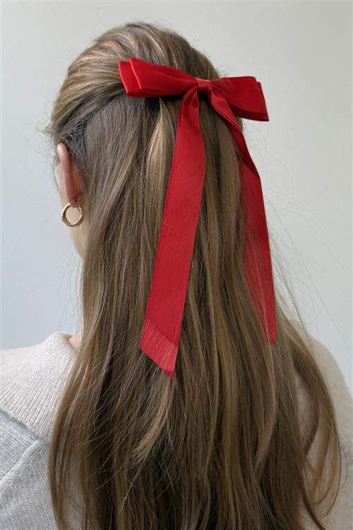 Bow Clip - Rød - One-Size - TeeShoppen