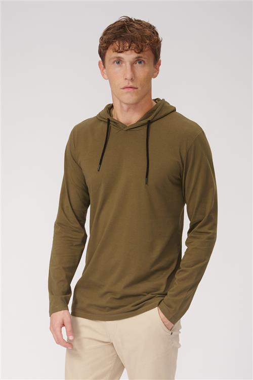 Light hoodie - Oliven - Herre - M - TeeShoppen