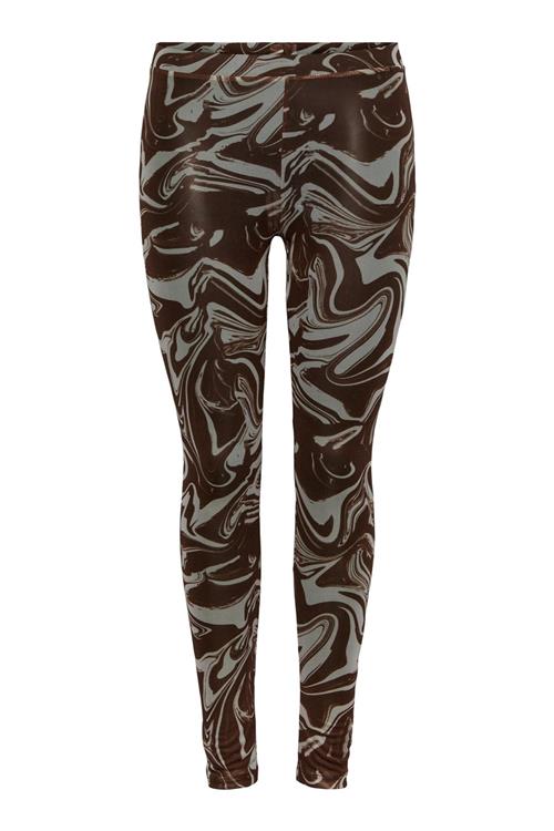 Simmo High Waist Leggings - Mustang - Dame - XL - PIECES