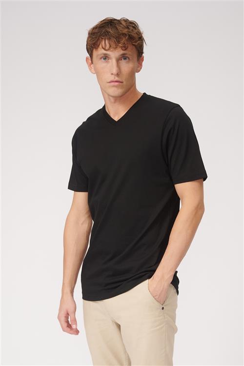 Basic V-neck t-shirt - Sort - Herre - 2XL - TeeShoppen