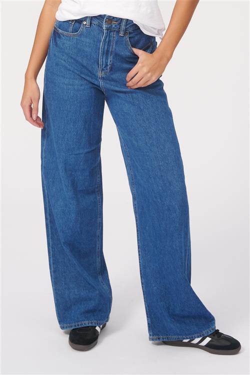 Originale Performance Wide Jeans - Medium Blue Denim - Dame - 32/32 - TeeShoppen