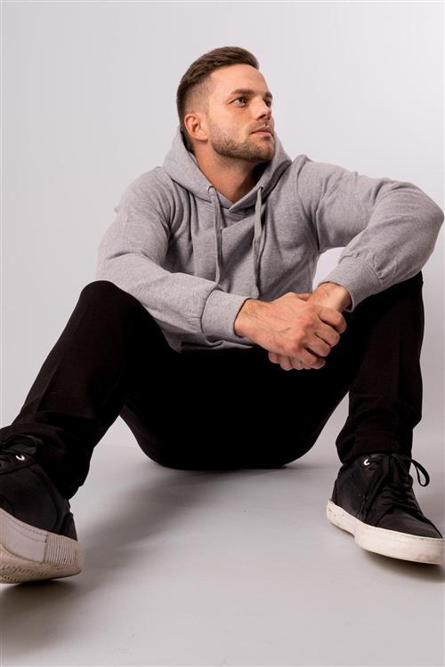 Basic hoodie - Oxford Grå - Herre - M - TeeShoppen