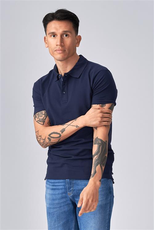 Muscle Polo Shirt - Navy - Herre - 2XL - TeeShoppen