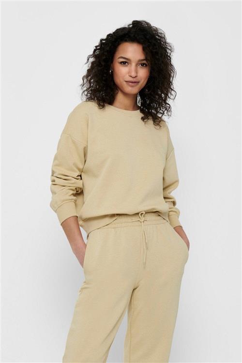 Comfy crewneck - Sandfarvet - Dame - L - ONLY