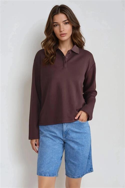 Millie Polo - Seal Brown - L - Object
