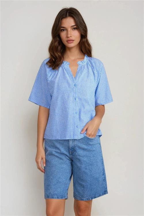 Linn Frill Top - Marina Hvid - M - Vero Moda