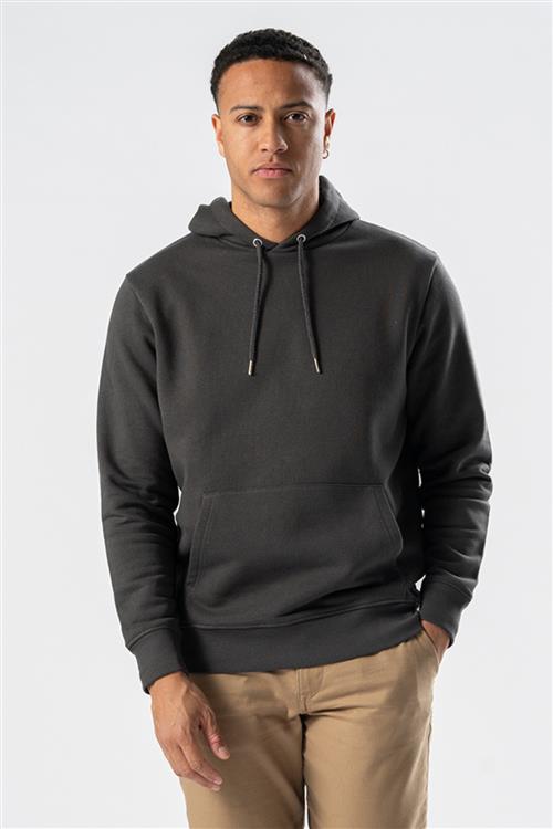 Sweatshirt Hoodie - Mørkegrå - Herre - L - TeeShoppen