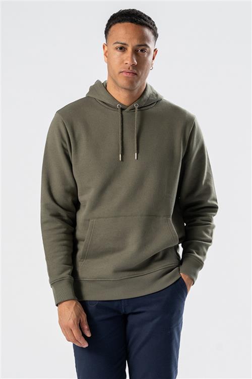 Sweatshirt Hoodie - Army Grøn - Herre - M - TeeShoppen