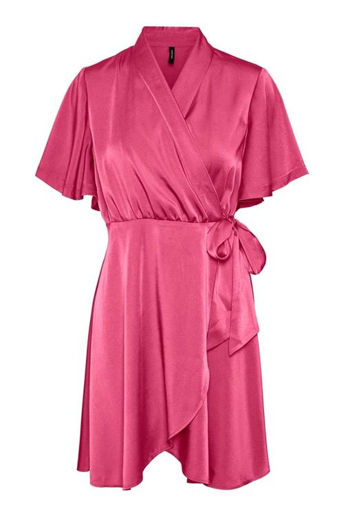 Amelia Wrap Dress - Hot Pink - M - Vero Moda