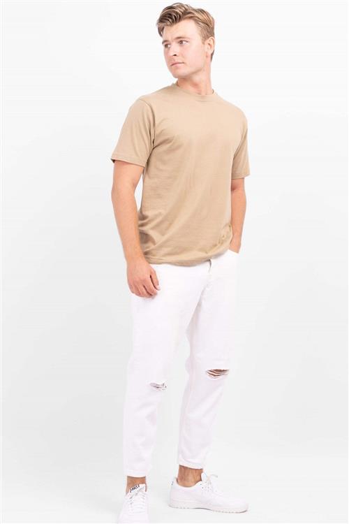 Avi Beam Crop Damage - White Denim - Slim fit - Herre - 29/32 - Only & Sons
