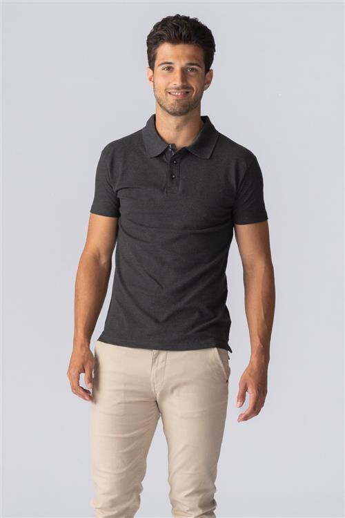 Muscle Polo Shirt - Mørkegrå - Herre - 3XL - TeeShoppen