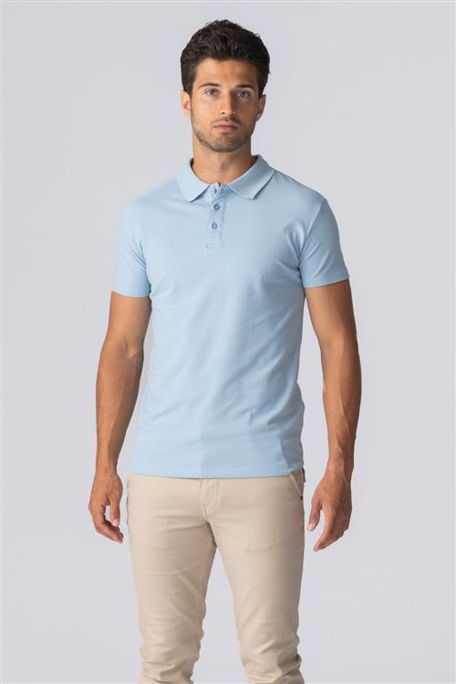 Muscle Polo Shirt - Lyseblå - Herre - L - TeeShoppen