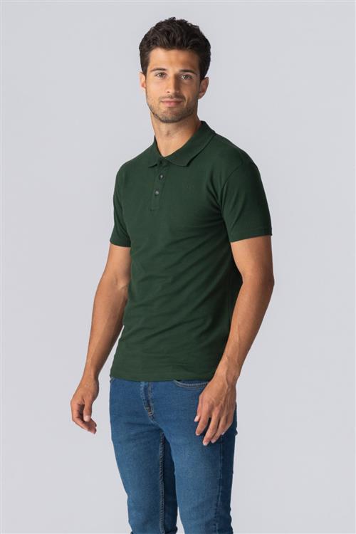Muscle Polo Shirt - Mørkegrøn - Herre - 3XL - TeeShoppen