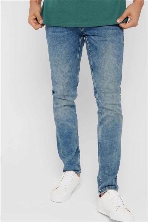 Loom Stretch Jeans - Denim Blue - Slim fit - Herre - 36/32 - Only & Sons