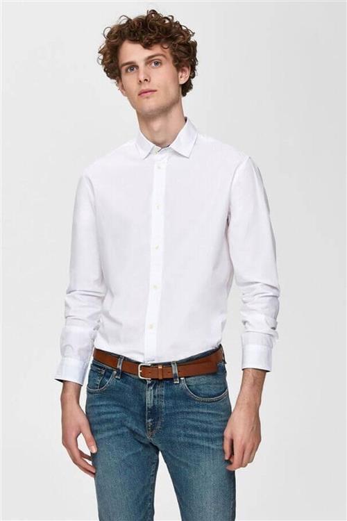 Oxford Skjorte - Hvid - Herre - L - Selected Homme
