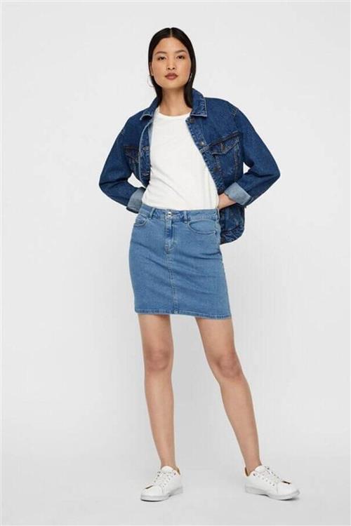Hot Seven Nederdel - Lys Blå Denim - Dame - XS - Vero Moda