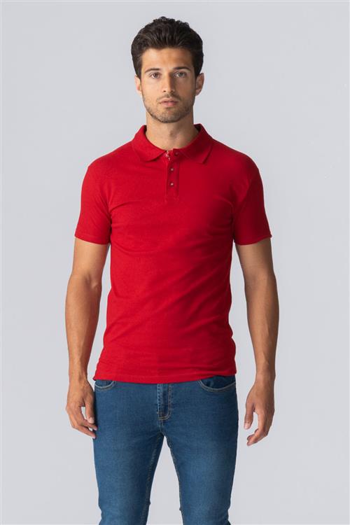 Muscle Polo Shirt - Rød - Herre - S - TeeShoppen