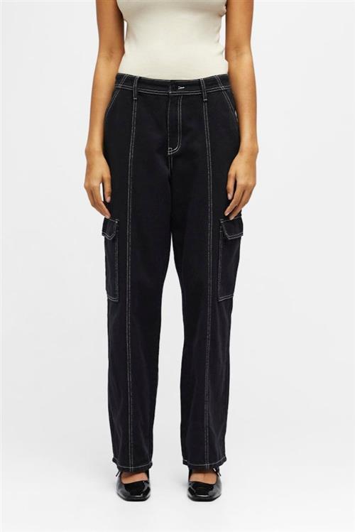 Valerie Mid Waist Wide Jeans - Sort - Herre - XS - Object