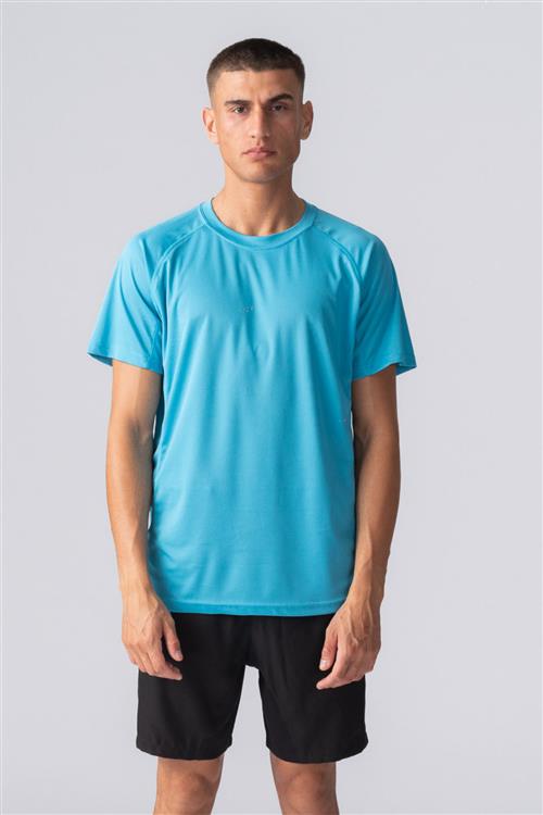 Trænings T-shirt - Turkis blå - Herre - XS - TeeShoppen