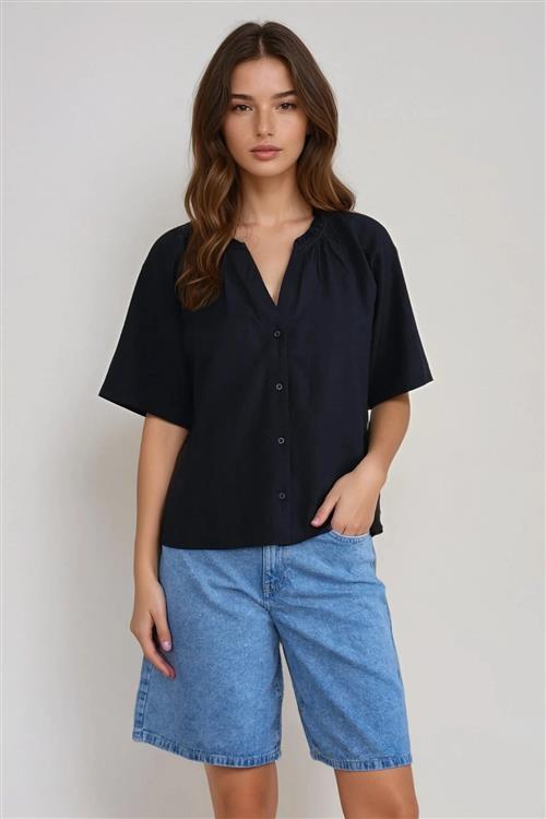Linn Frill Top - Sort - S - Vero Moda