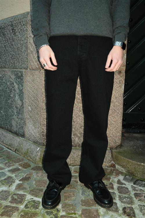 Baggy Jeans - Sort Denim - 30/32 - TeeShoppen