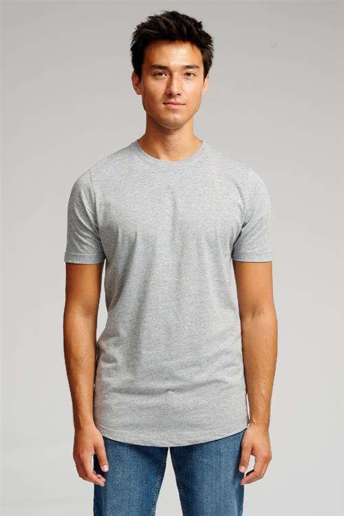 Long T-shirt - Oxford Grå - Herre - S - TeeShoppen
