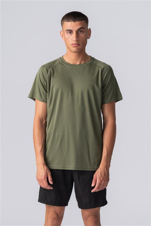 Trænings T-shirt - Army Grøn - Herre - L - TeeShoppen