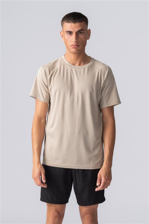 Trænings T-shirt - Khaki - Herre - 2XL - TeeShoppen