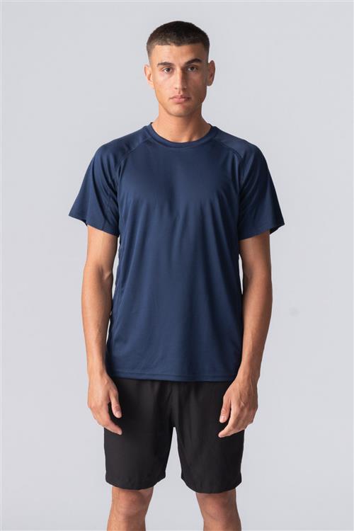 Trænings T-shirt - Navy - Herre - L - TeeShoppen