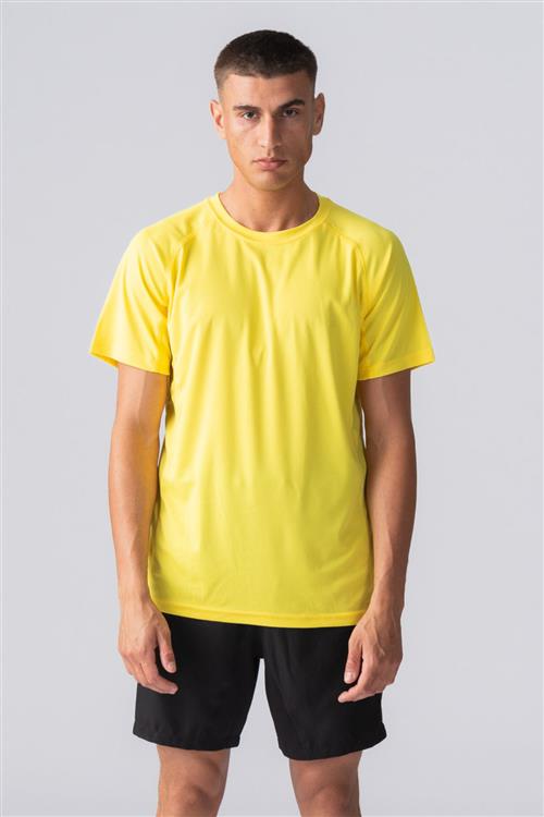Trænings T-shirt - Gul - Herre - M - TeeShoppen