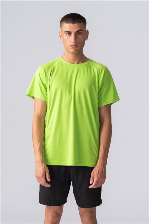 Trænings T-shirt - Lime Grøn - Herre - 2XL - TeeShoppen