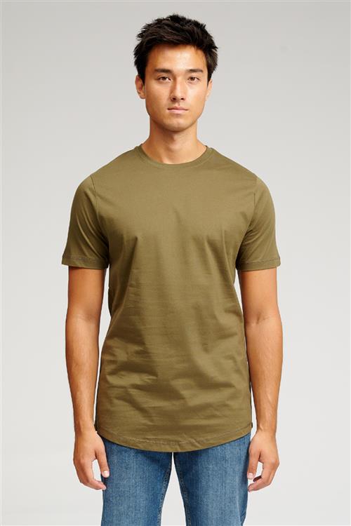 Long T-shirt - Armygrøn - Herre - XL - TeeShoppen