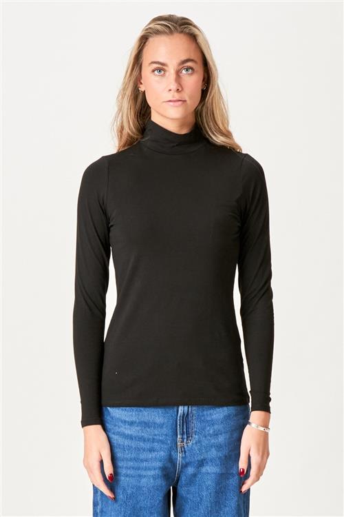 Turtleneck - Sort - Dame - S - TeeShoppen