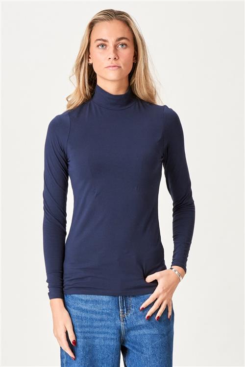 Turtleneck - Navy - Dame - L - TeeShoppen