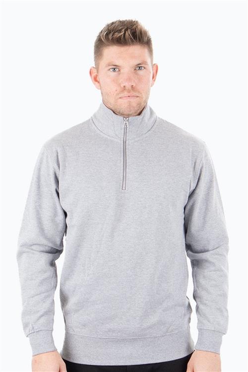 Quarter Zip sweat - Grå - Herre - 2XL - TeeShoppen