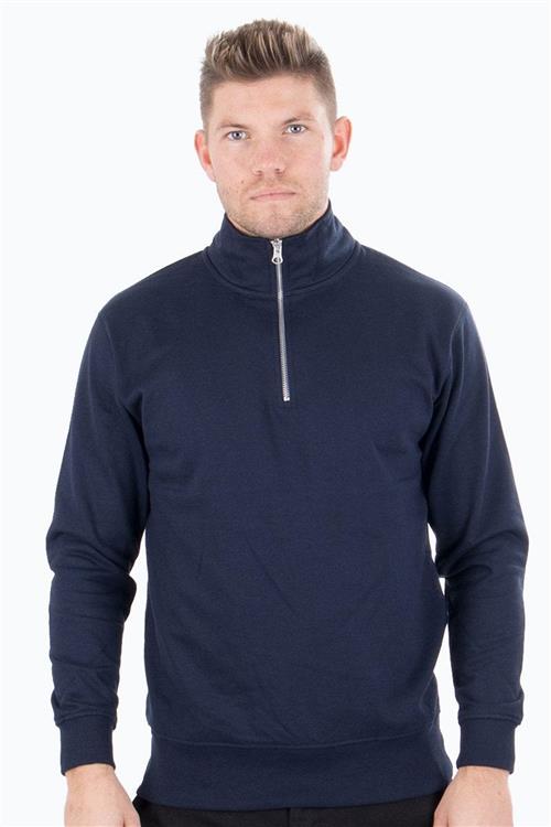 Quarter Zip sweat - Navy - Herre - XL - TeeShoppen