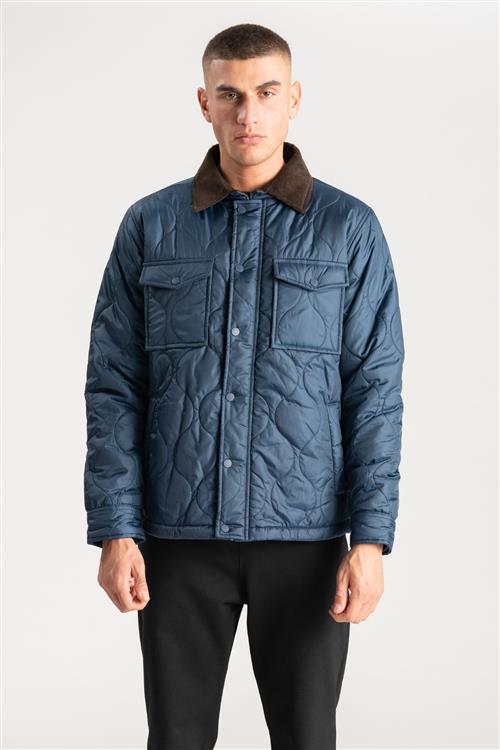 Quiltet Jakke - Navy - Herre - XL - TeeShoppen