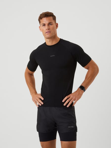 Björn Borg Borg Running Seamless T-shirt Sort, XL