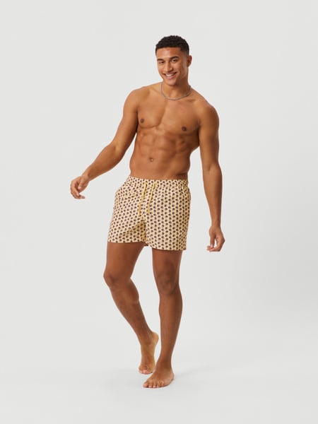Björn Borg Borg Print Swim Shorts Gul, XL