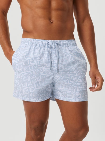 Björn Borg Borg Print Swim Shorts Blå, XL