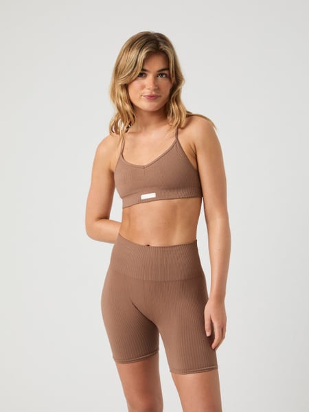 Björn Borg Studio Seamless Ribbed Shorts Brun, XL
