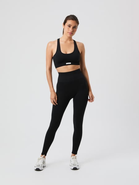 Björn Borg Studio Seamless Ribbed Tights Sort, XL