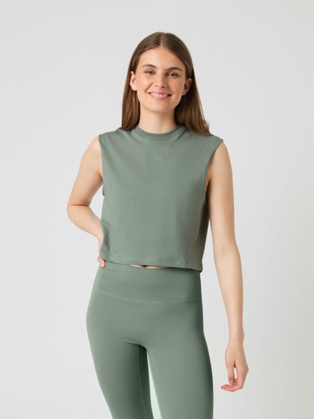 Björn Borg Borg Cropped Tank Top Grøn, XL