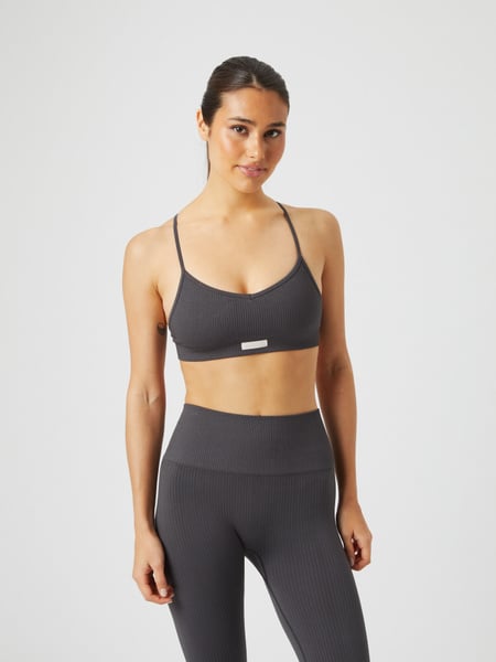 Björn Borg Studio Seamless Ribbed Strap Bra Grå, XSS