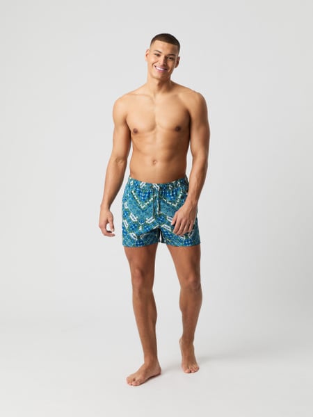 Björn Borg Borg Print Swim Shorts Blå, XXL